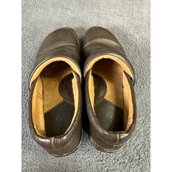 Born Womens Leather Slip-On Clogs 8.5M Brown Comfortable Shoes EU 40 Nurse - Picture 8 of 10